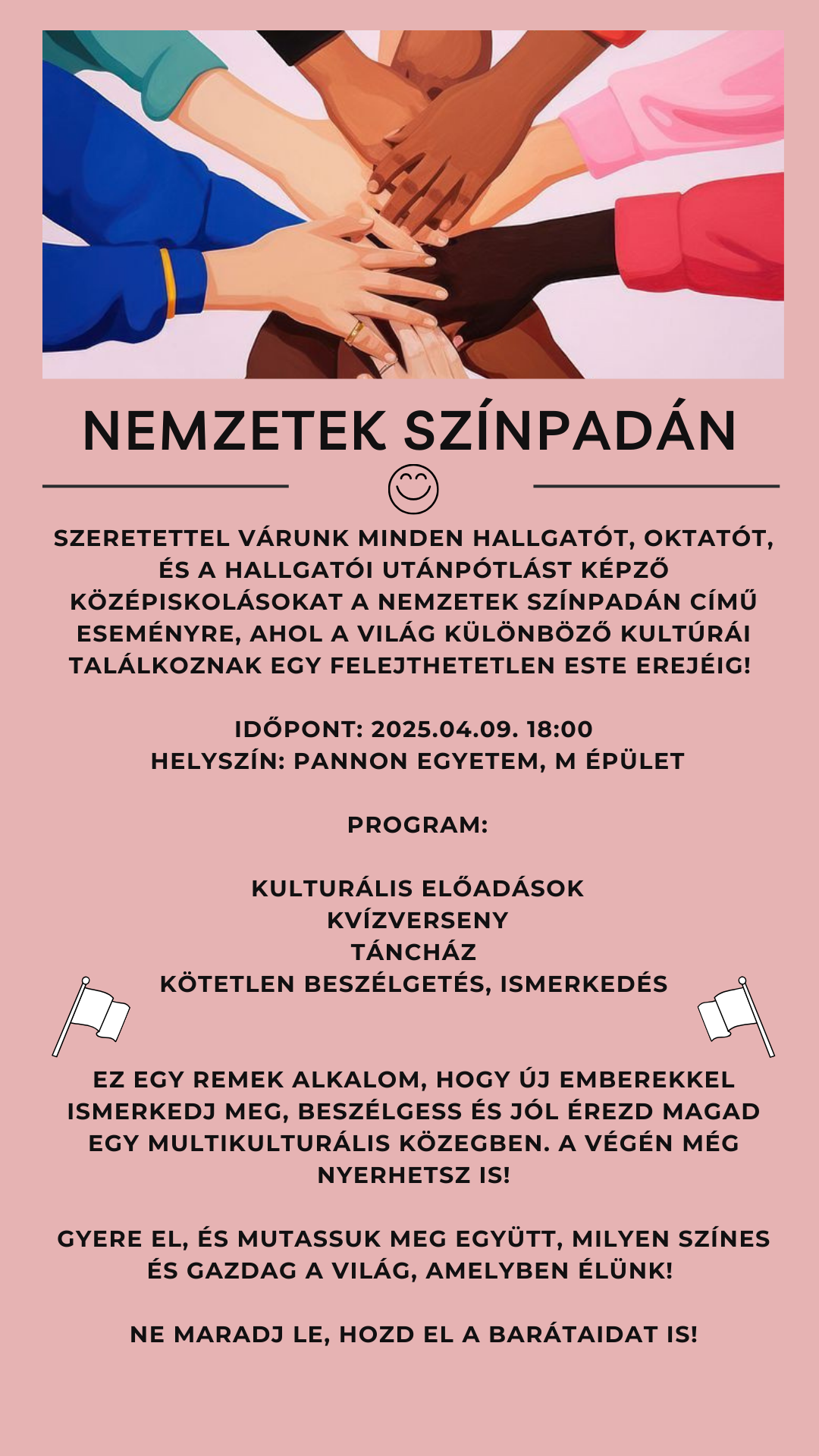 Nemzetek színpadán - meghívó közösségépítő programra