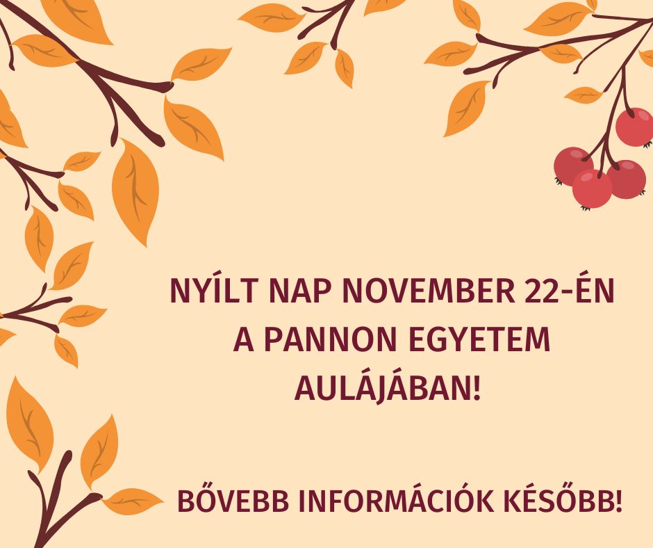 Ősszel is lesz Nyílt Nap a Pannon Egyetemen