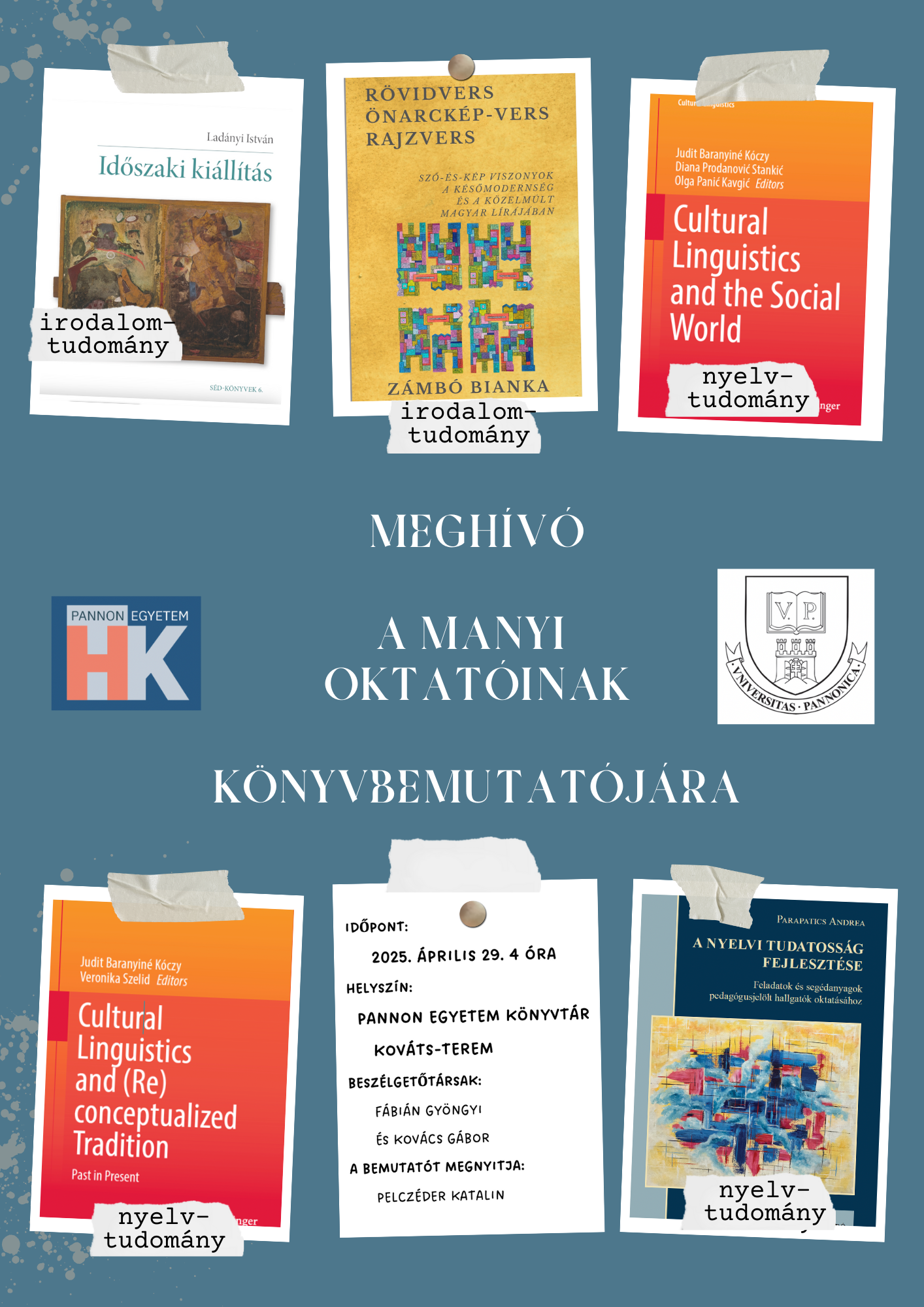 Meghívó a MANYI oktatóinak könyvbemutatójára